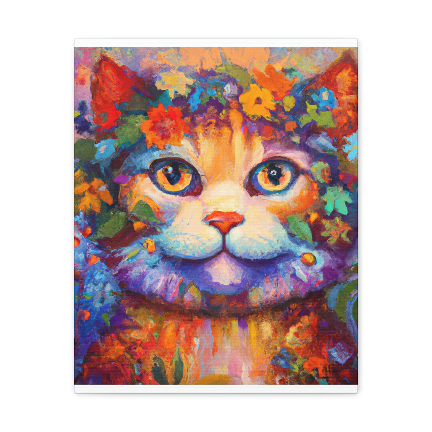 Feline Floral - Canvas