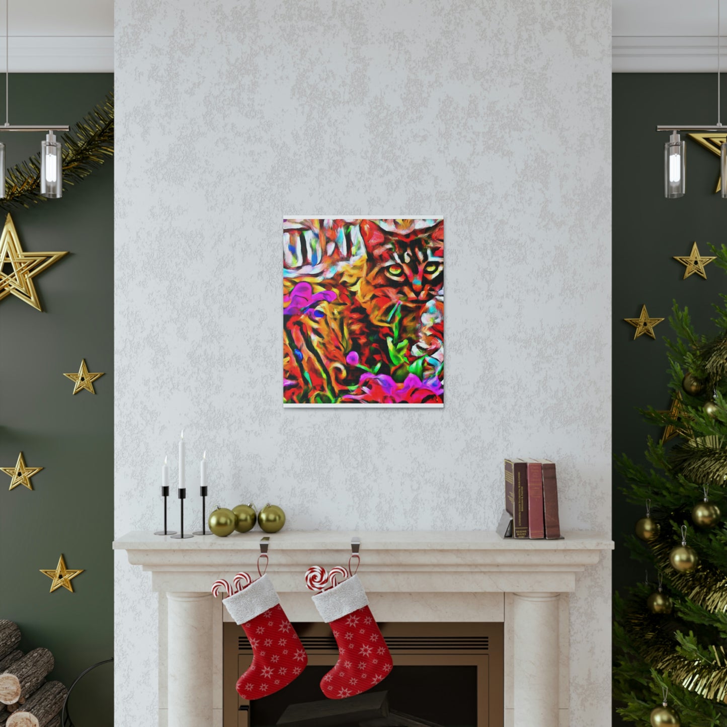 1. "Colored Flower Mix"
2. "Multi Flowered Cat"
3. "Digital Room Mix" - Canvas