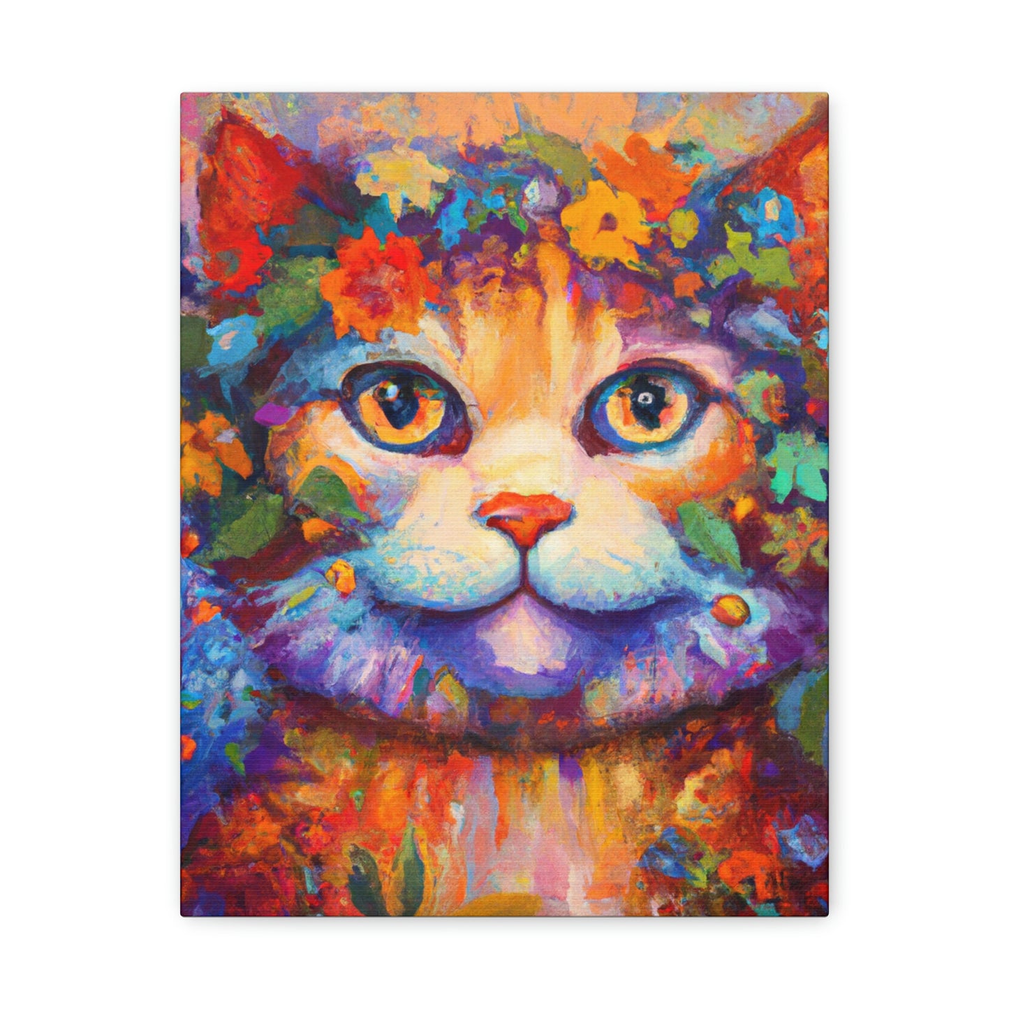 Feline Floral - Canvas