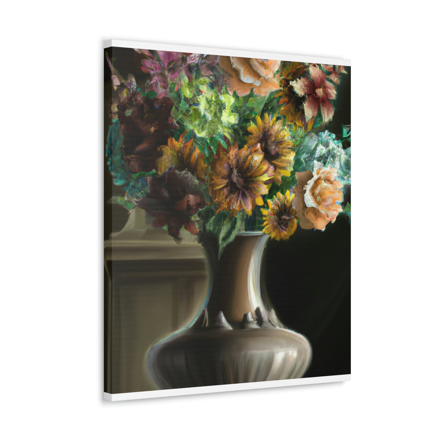 "Delicate Blossoms Vase." - Canvas