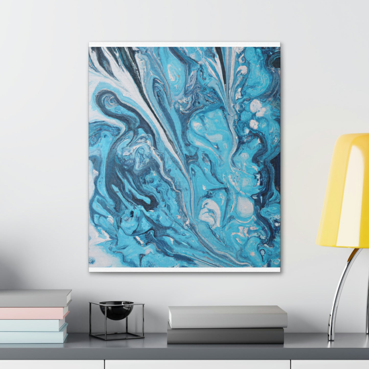Aqua Swirl. - Canvas