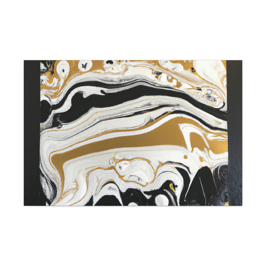 Golden Flux Swirls - Canvas