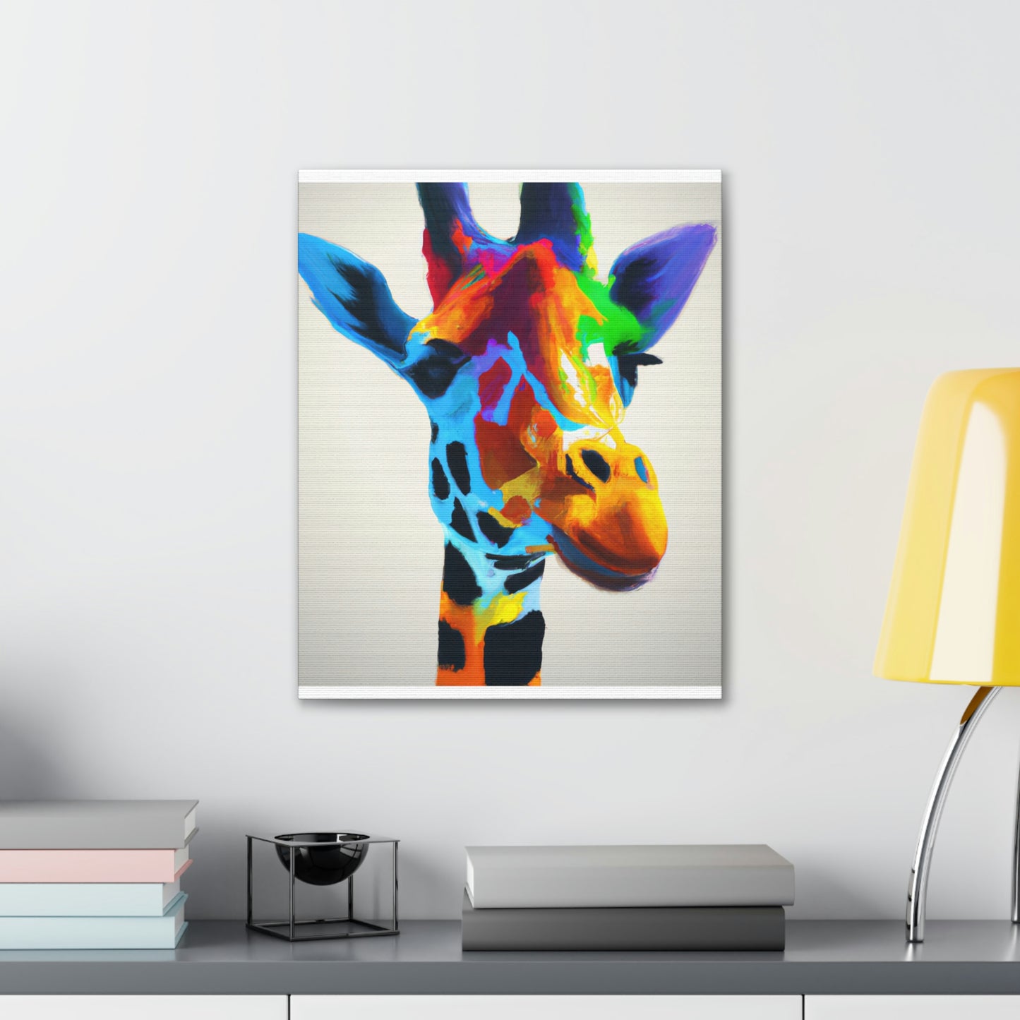 Vibrant Giraffe Dream. - Canvas