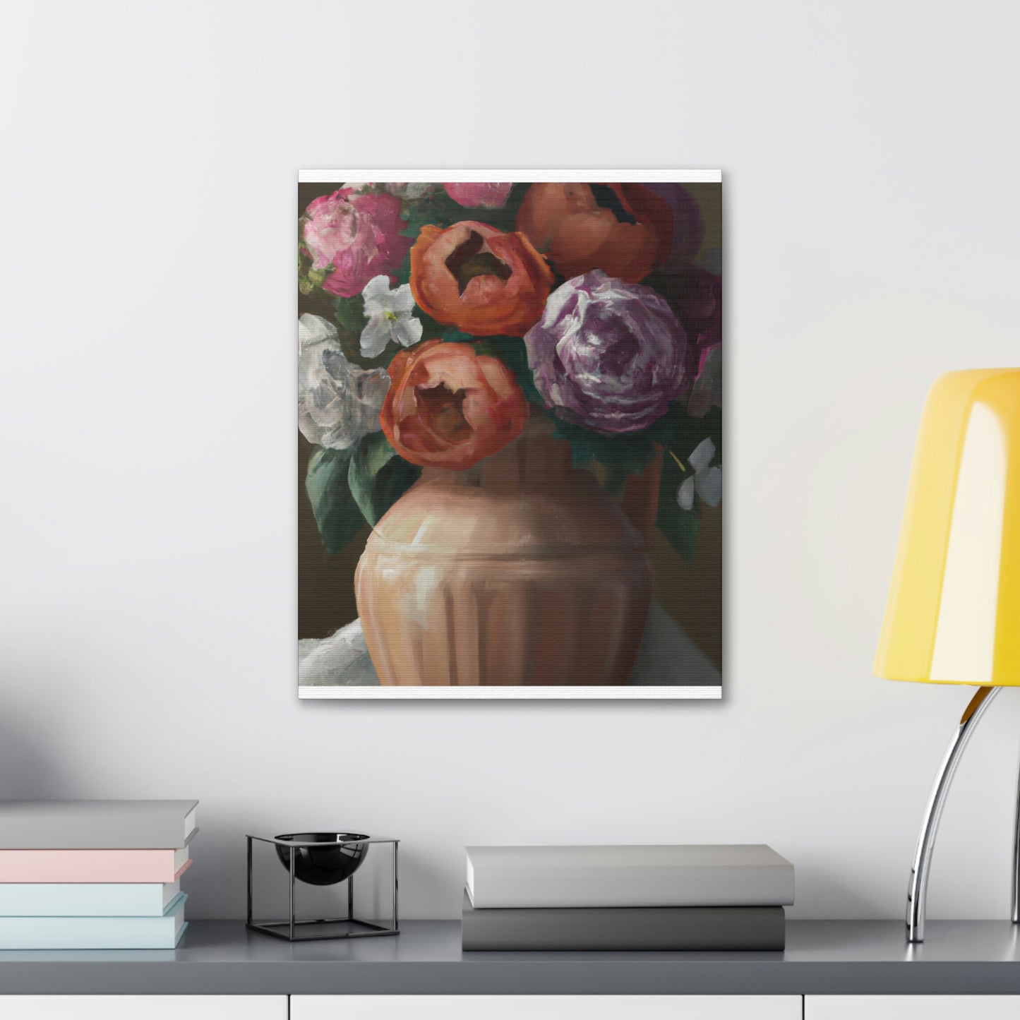 "Fading Floral Finesse" - Canvas