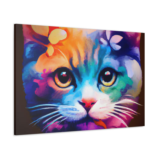 Vibrant Feline. - Canvas