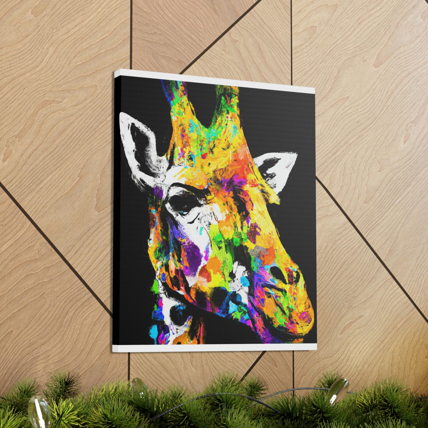 Multi-Hued Giraffe - Canvas