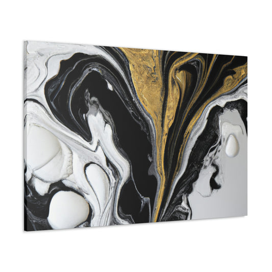 Golden Splatter Mosaic - Canvas