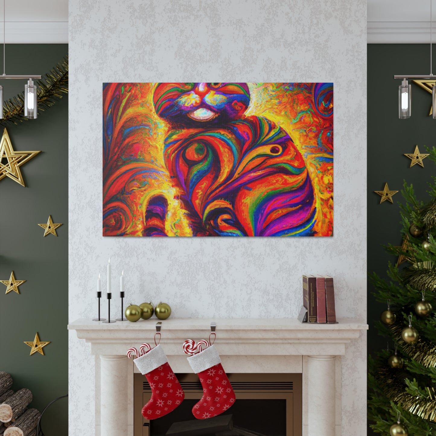 Feline Floral - Canvas