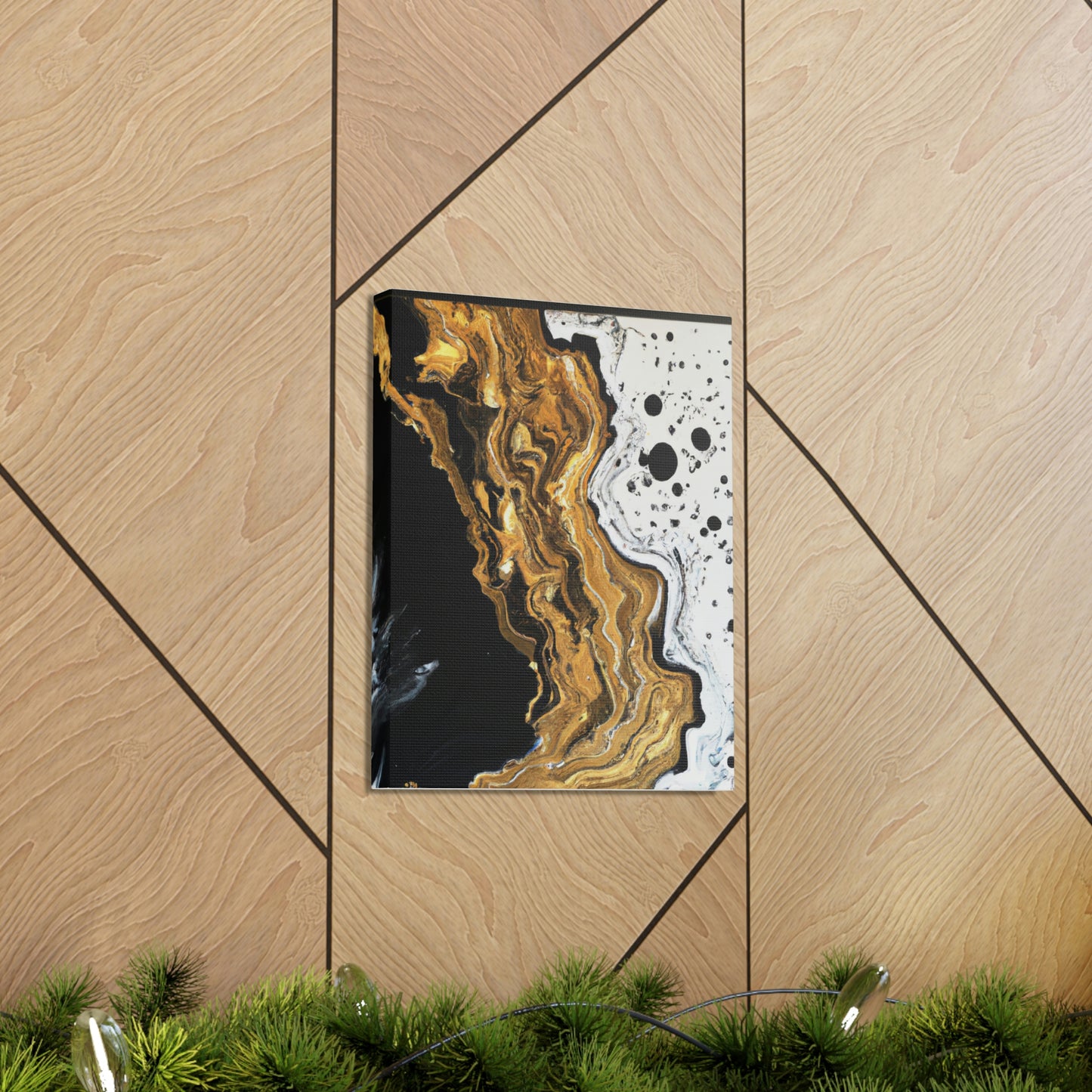 Midnight Gold Glitter - Canvas