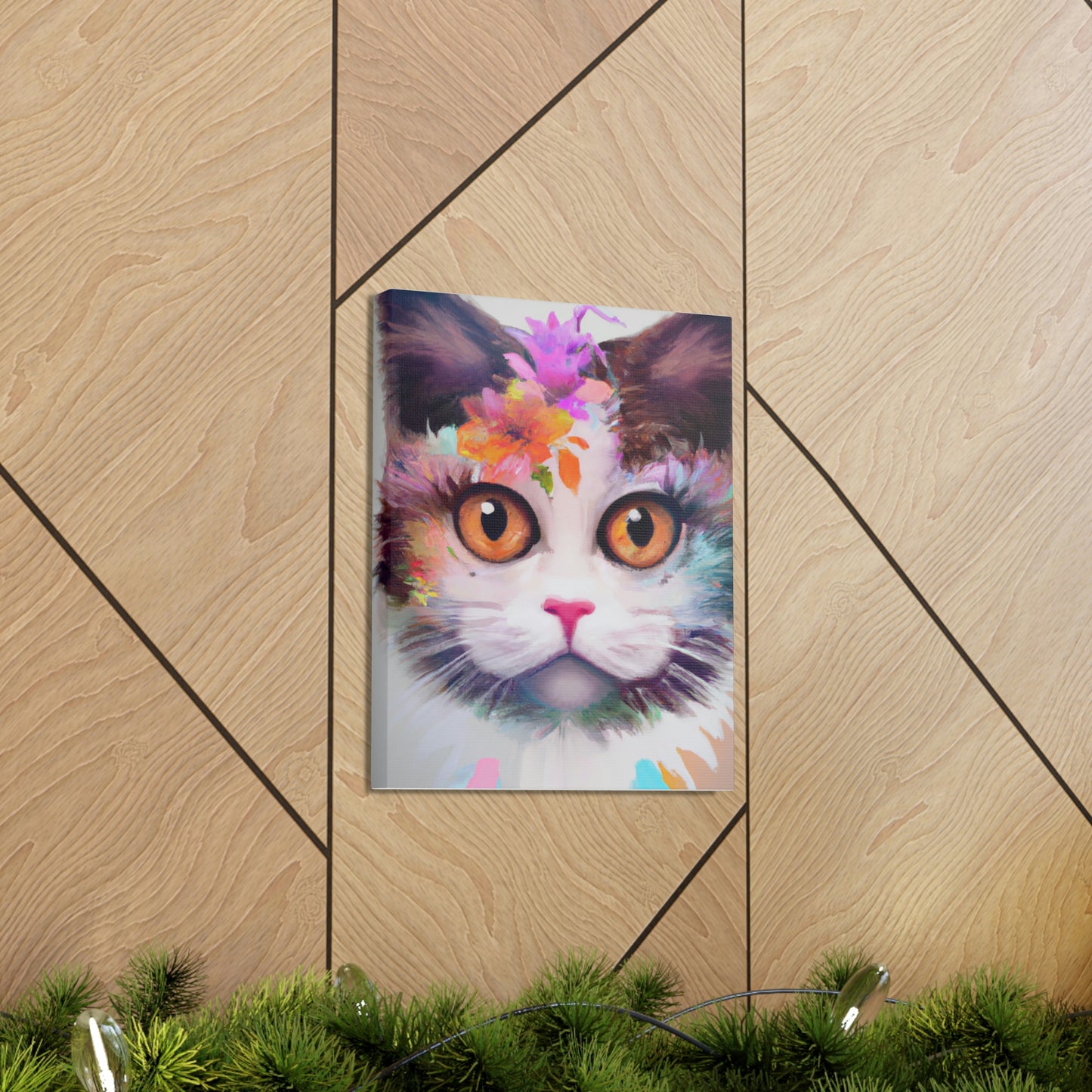 Floral Feline - Canvas
