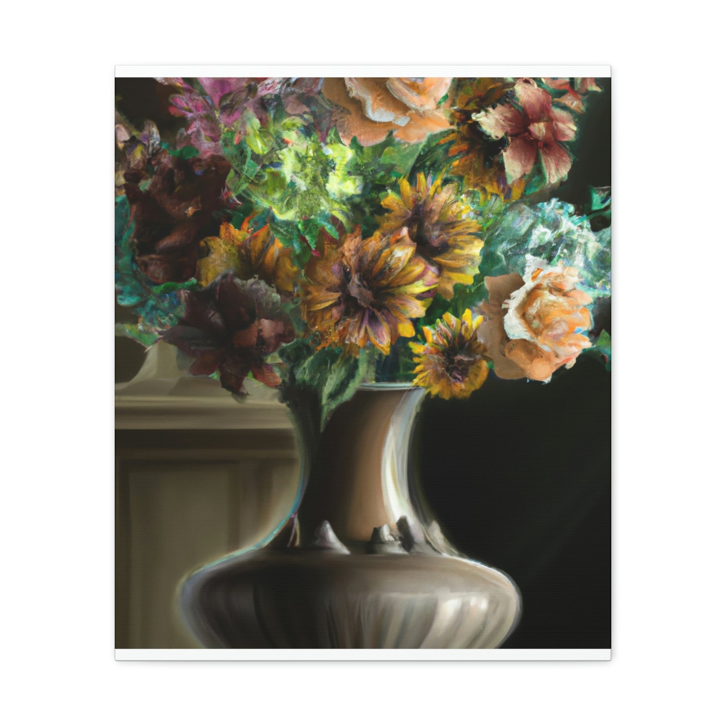 "Delicate Blossoms Vase." - Canvas