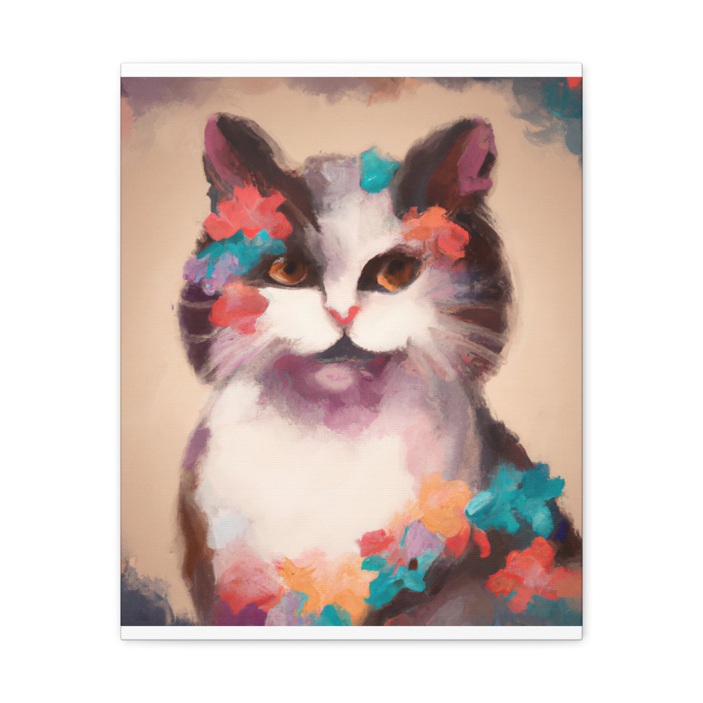 Kitty Blooms - Canvas