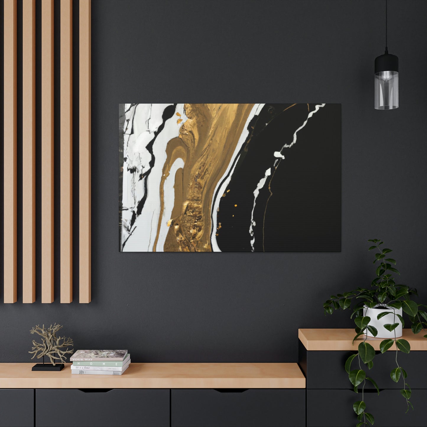 Golden Flow Fusion - Canvas