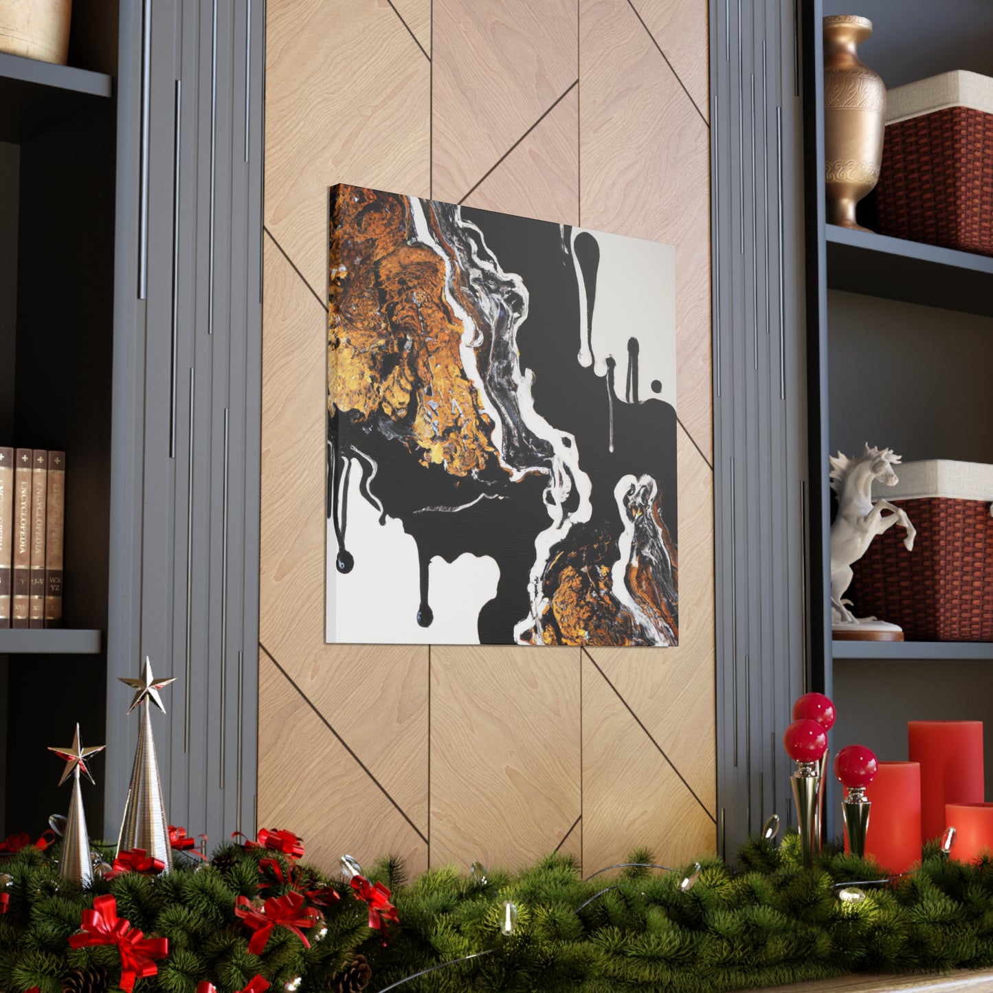 Golden Intricacy Flow. - Canvas