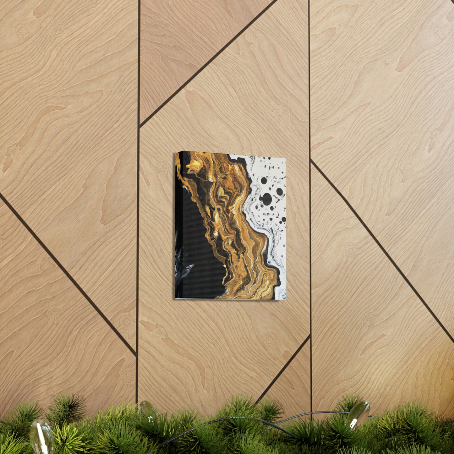Midnight Gold Glitter - Canvas