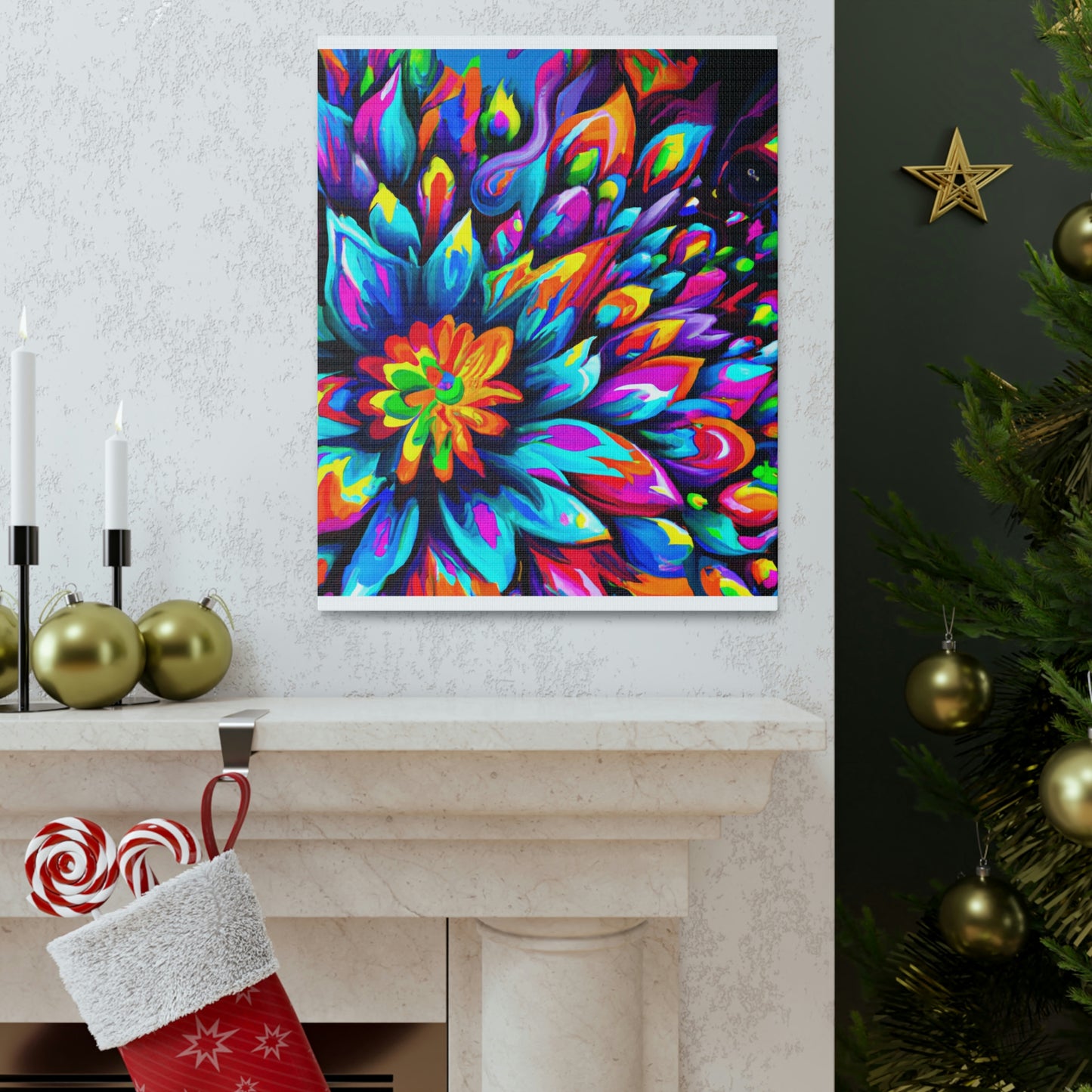 "Psychedelic Bloom" - Canvas