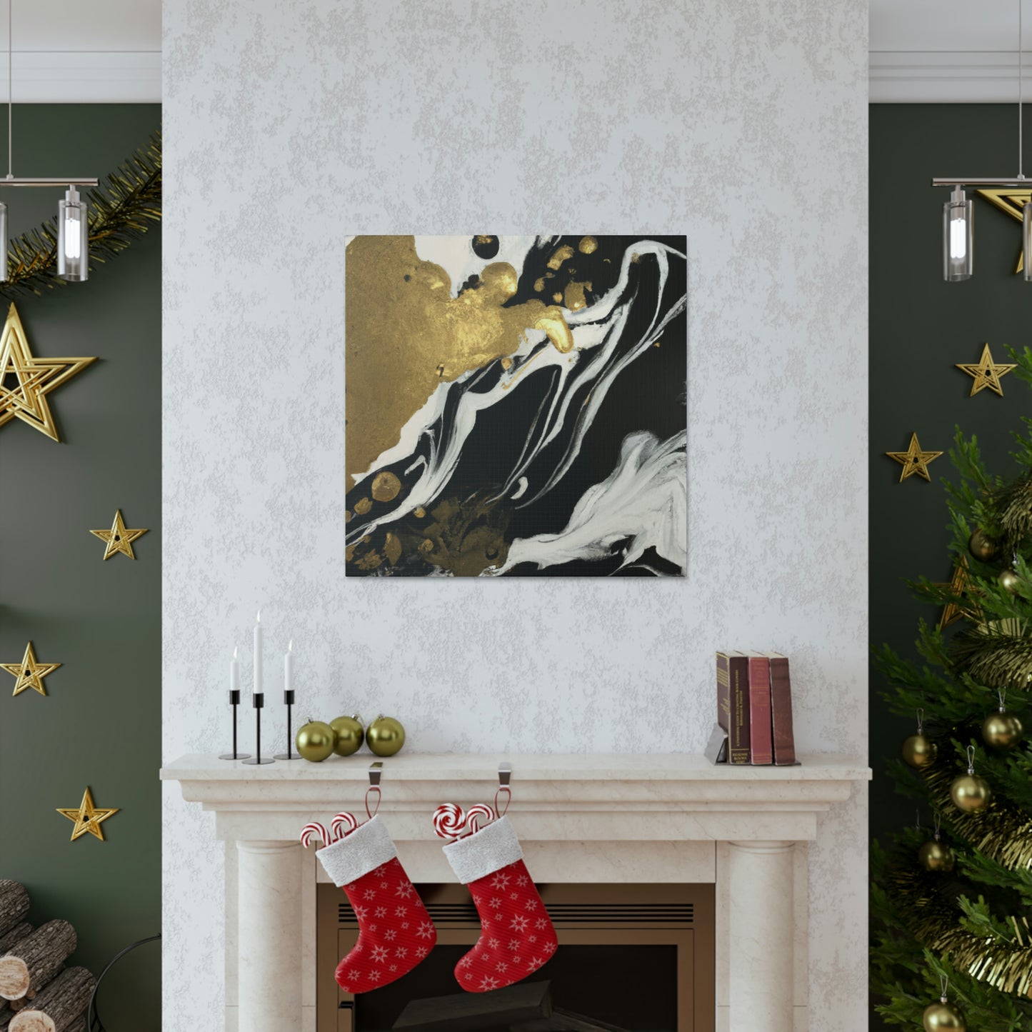 Gilded Mural Bliss - Canvas