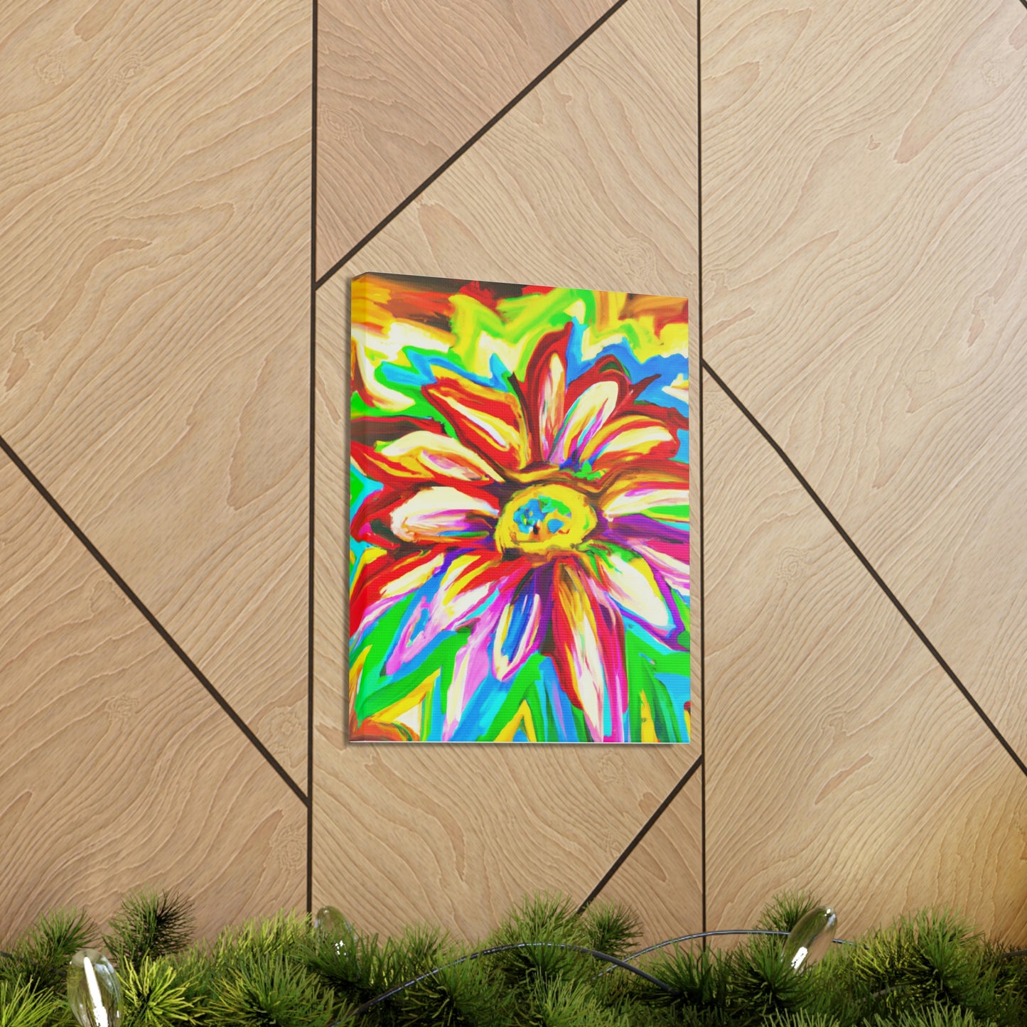 Vivid Floral Vibe. - Canvas