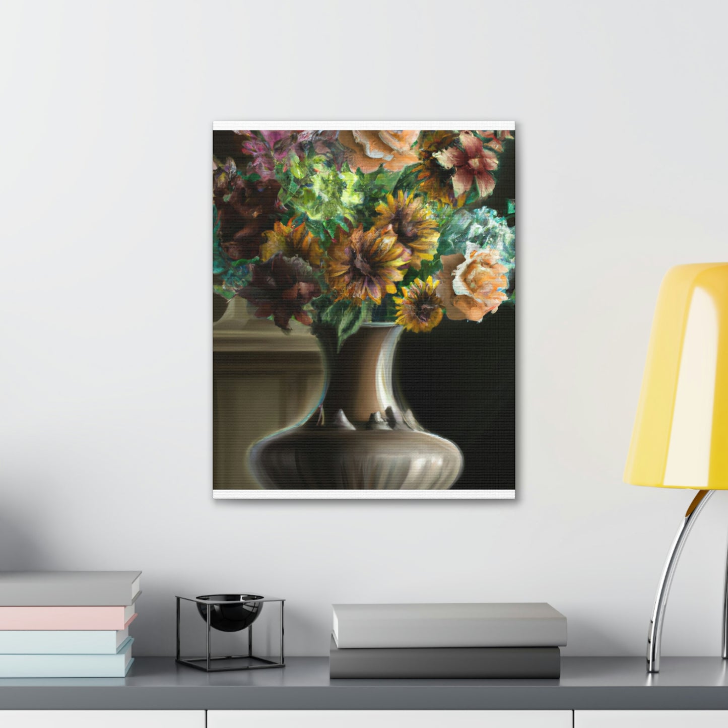 "Delicate Blossoms Vase." - Canvas