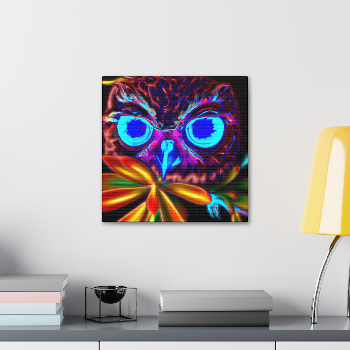 Neo-Owl Bloom - Canvas