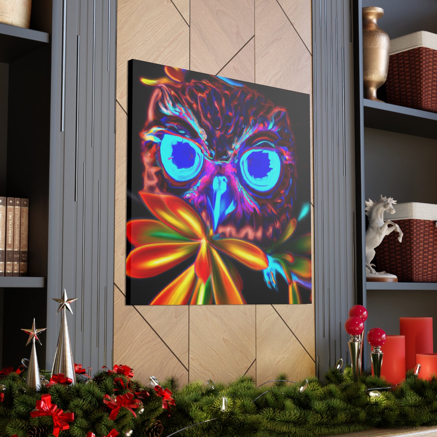 Neo-Owl Bloom - Canvas