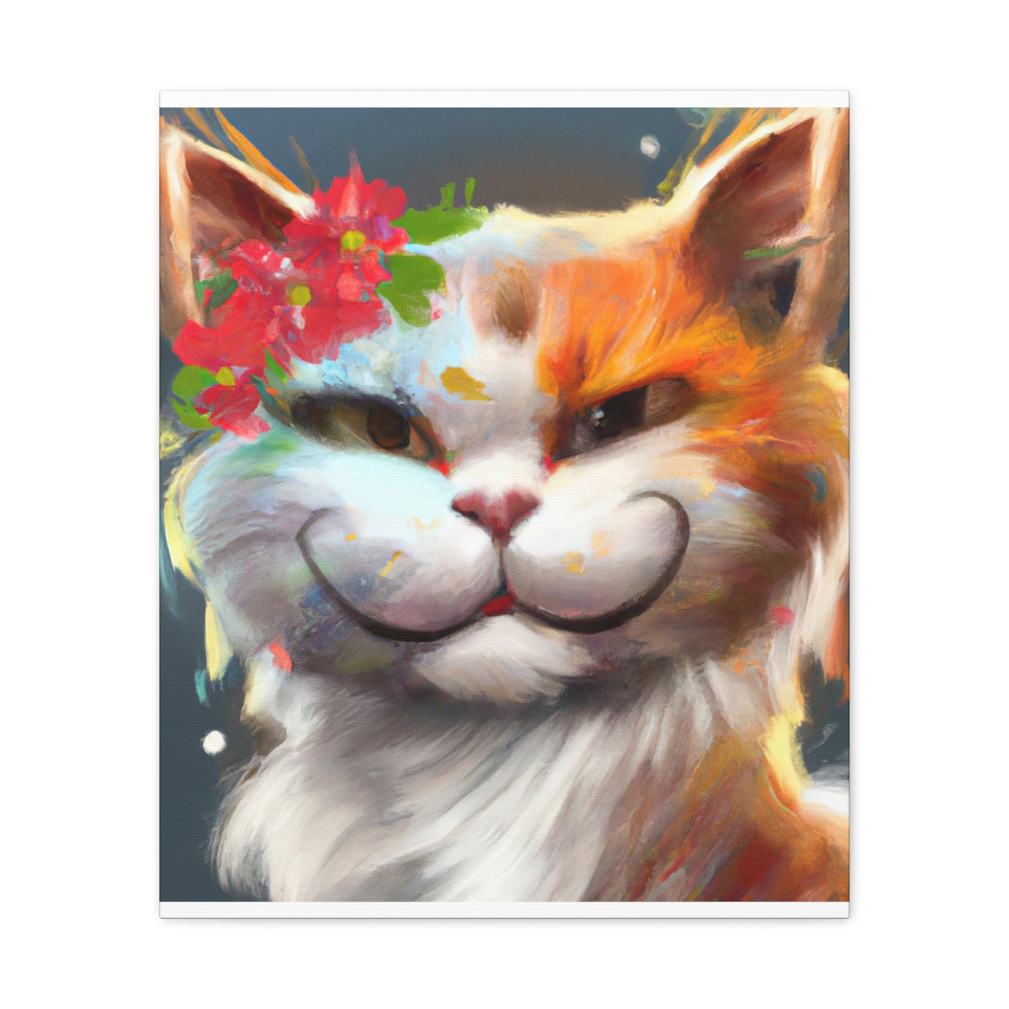 Feline Flora - Canvas
