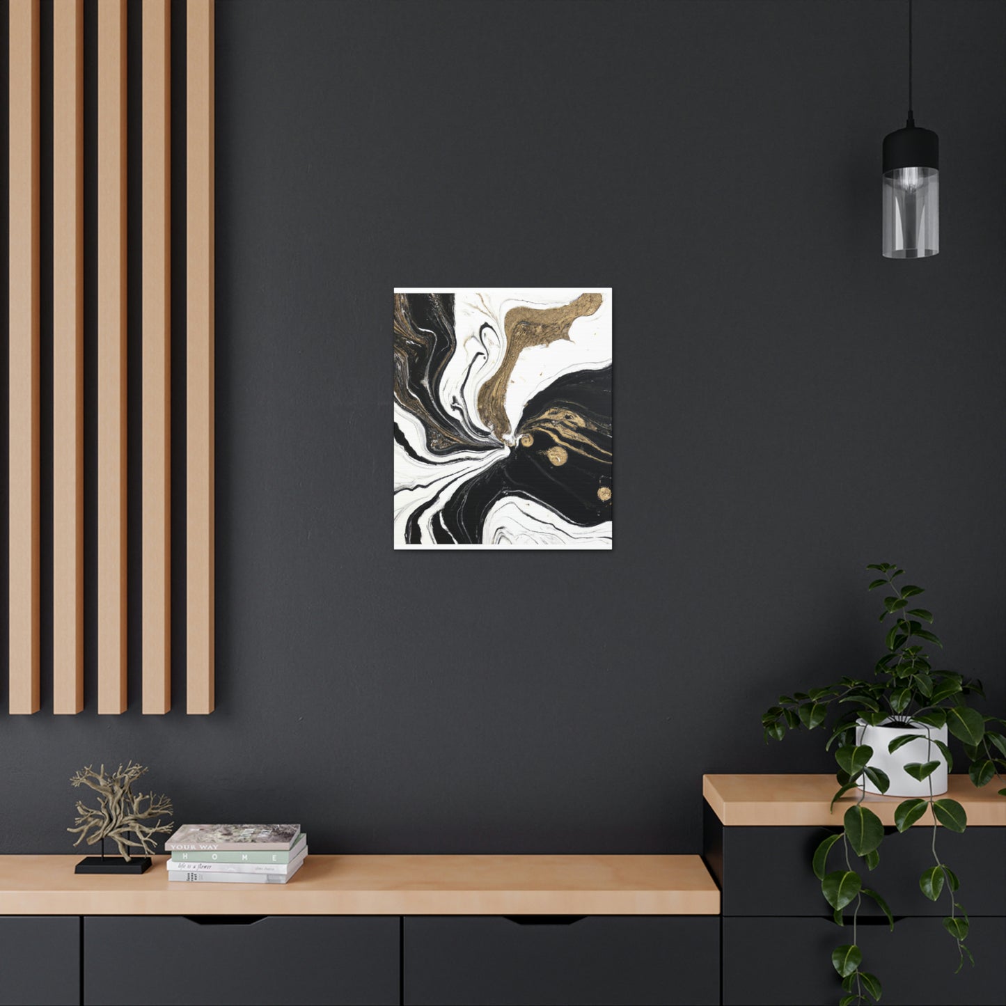 Golden Flux Flow. - Canvas