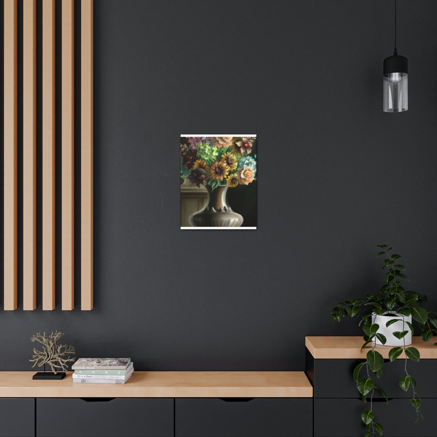 "Delicate Blossoms Vase." - Canvas