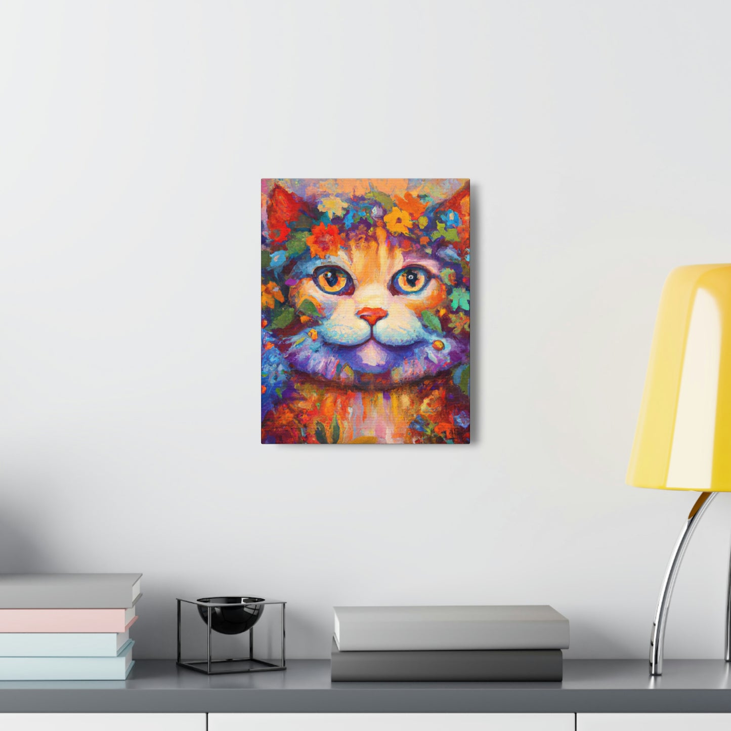 Feline Floral - Canvas