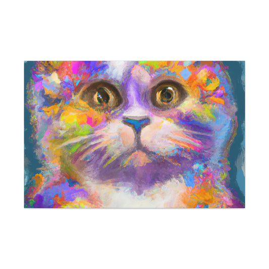 "Cat Rainbow". - Canvas