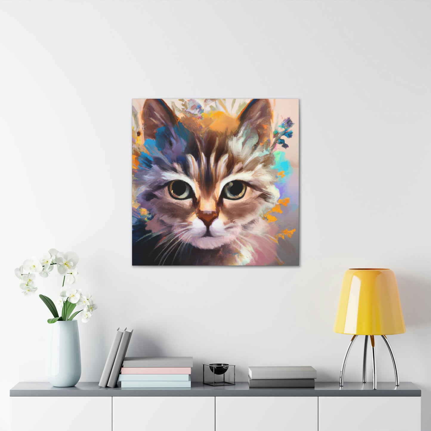 Feline Floral. - Canvas