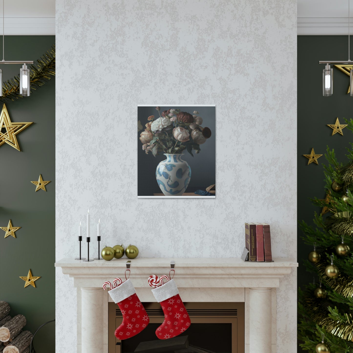 "Floral Finesse Vignette" - Canvas