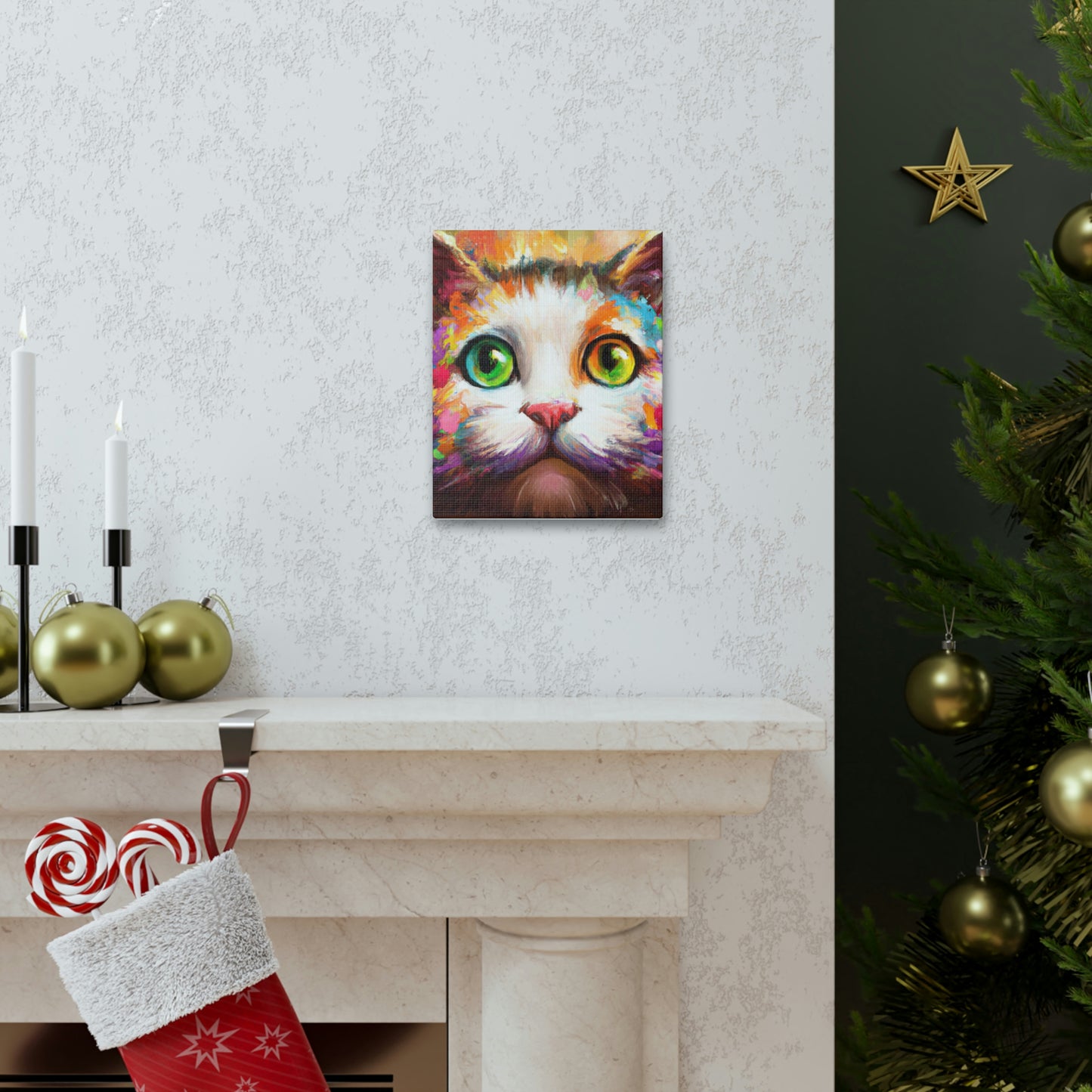Feline Floral - Canvas