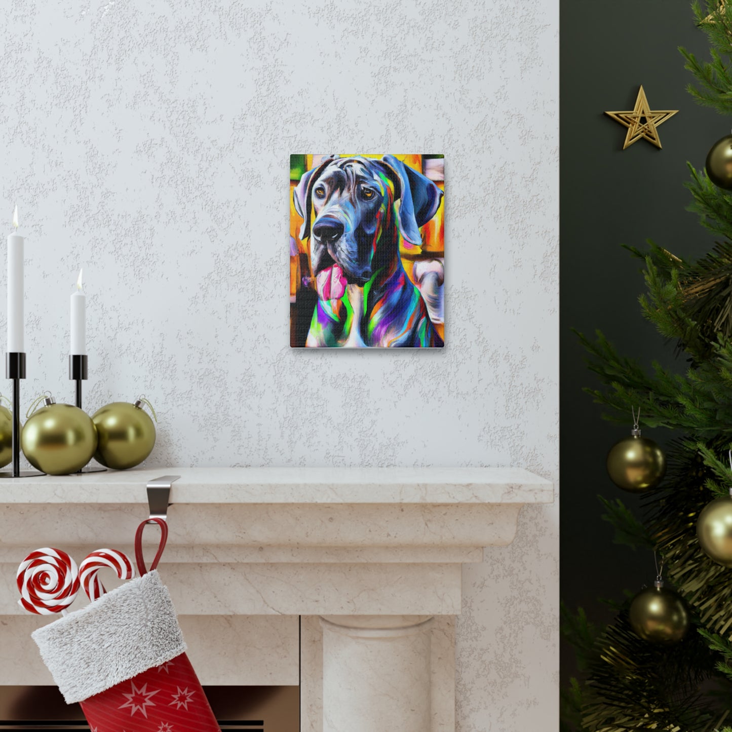 Colorful Canine Joy - Canvas