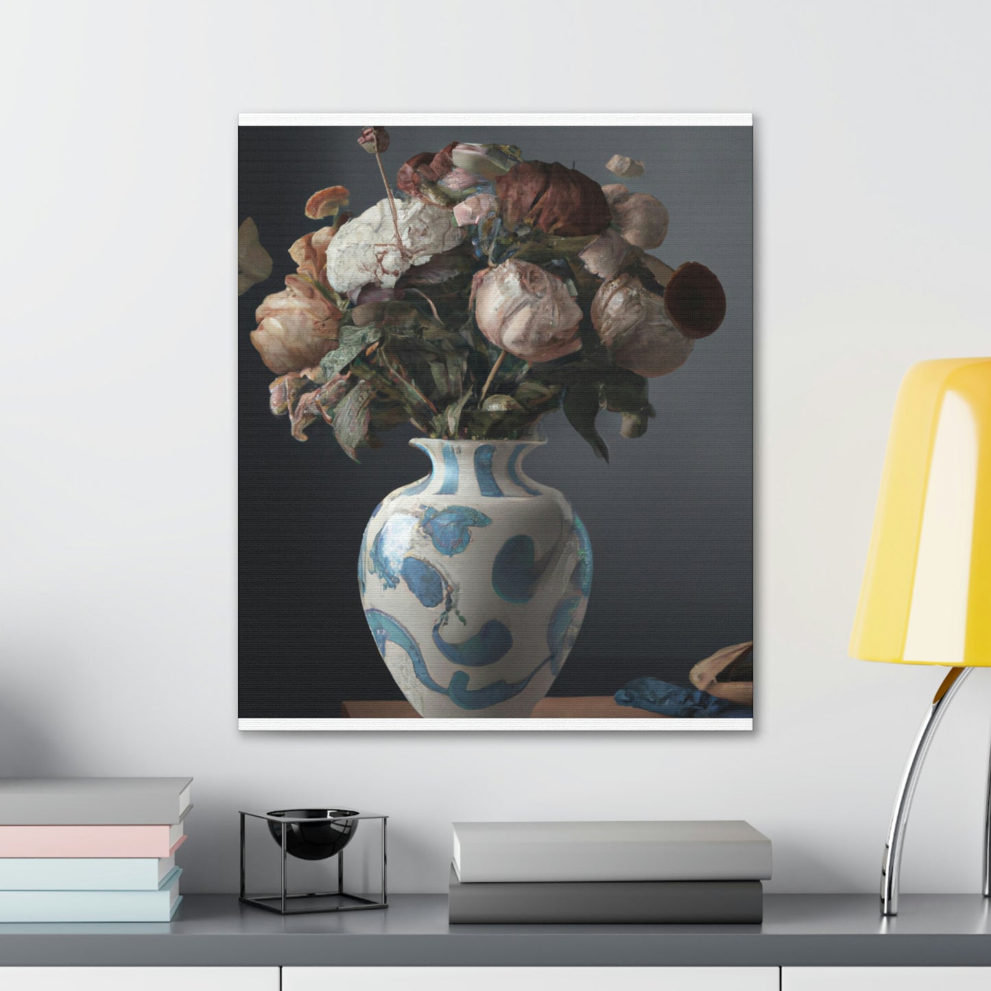 "Floral Finesse Vignette" - Canvas