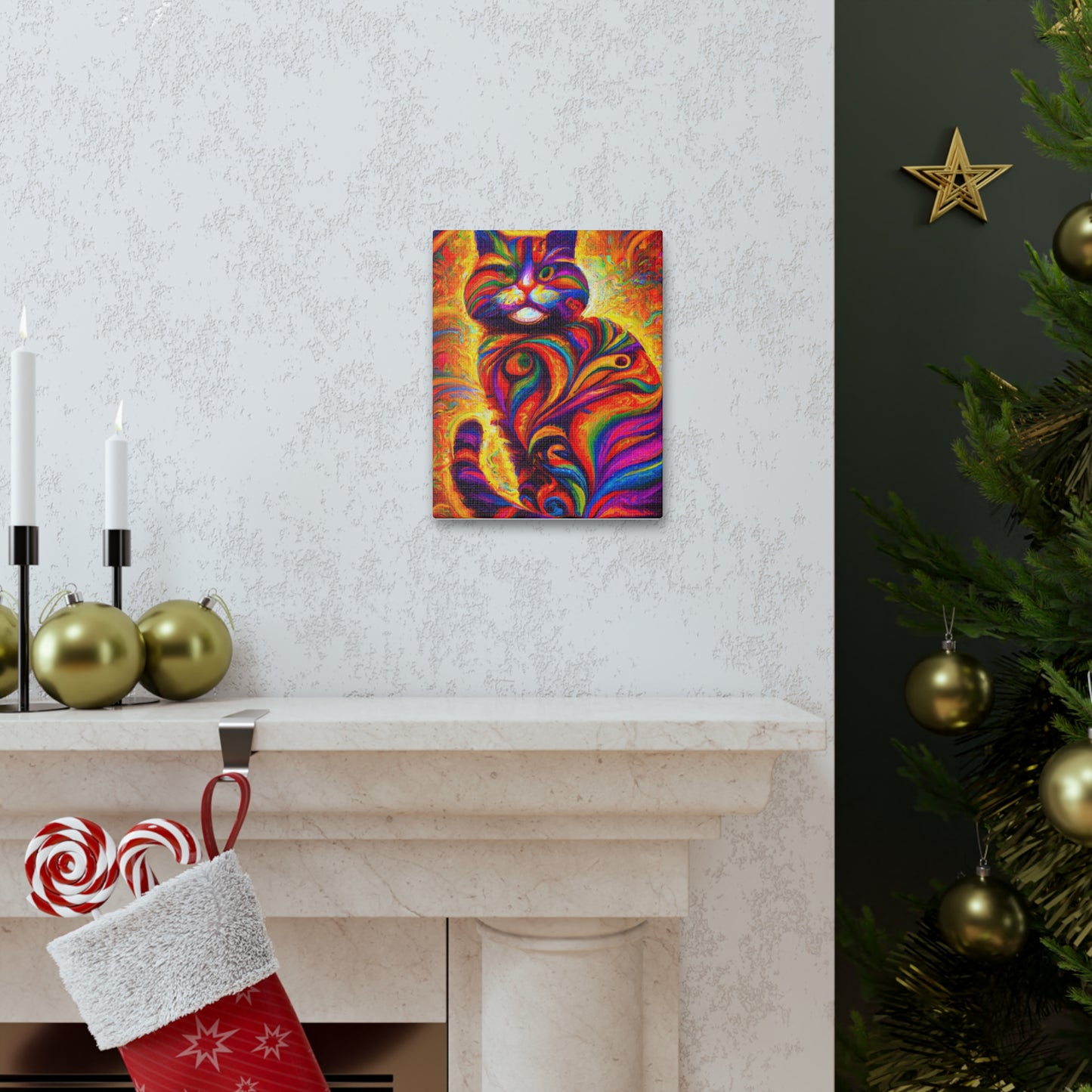 Feline Floral - Canvas