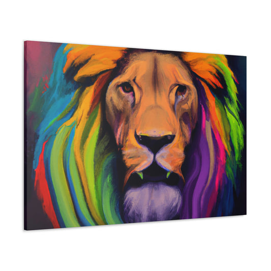 Multicolored Lion Mixture, Artful Roar Dreaming. - Canvas