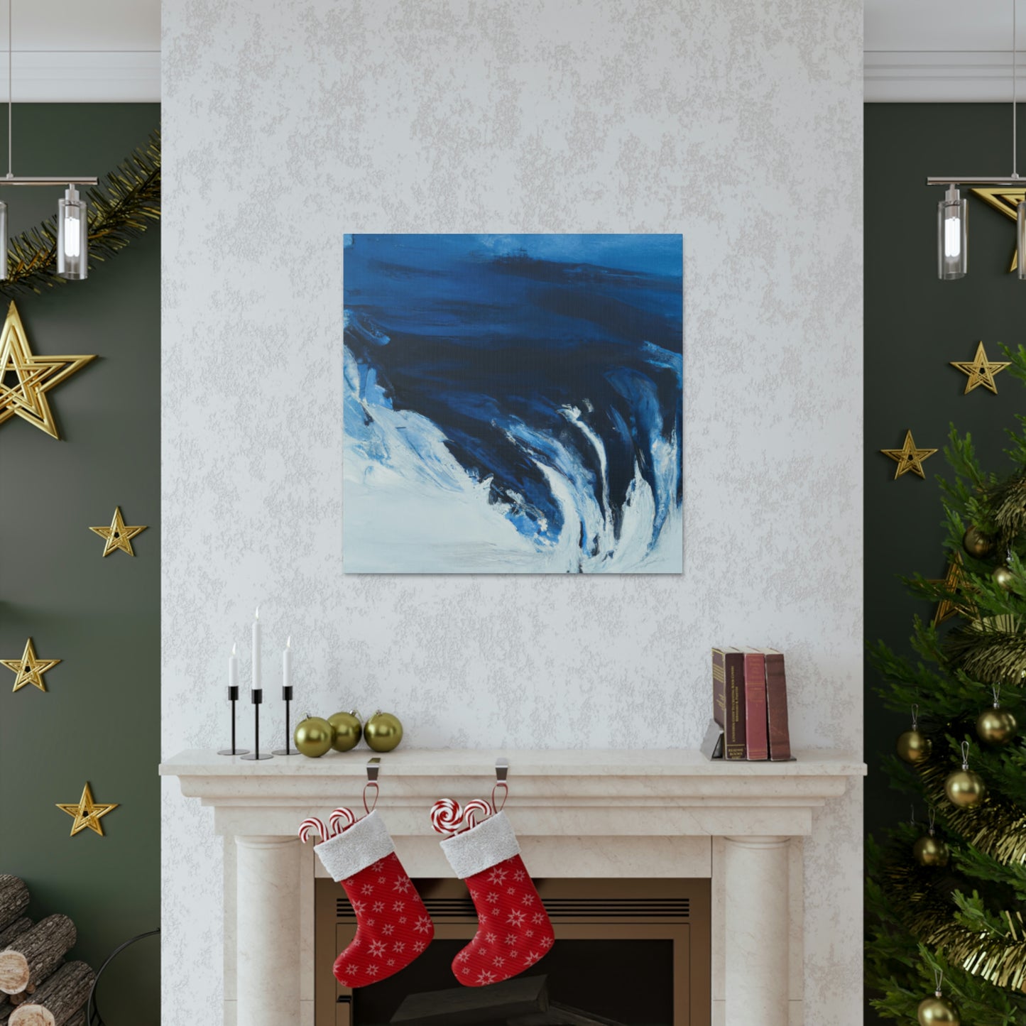 Blue Intricate Flux. - Canvas