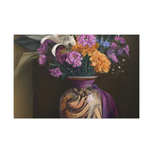 "Floral Fragility Bliss" - Canvas