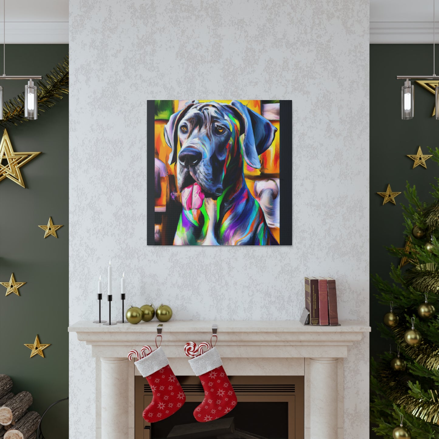 Colorful Canine Joy - Canvas