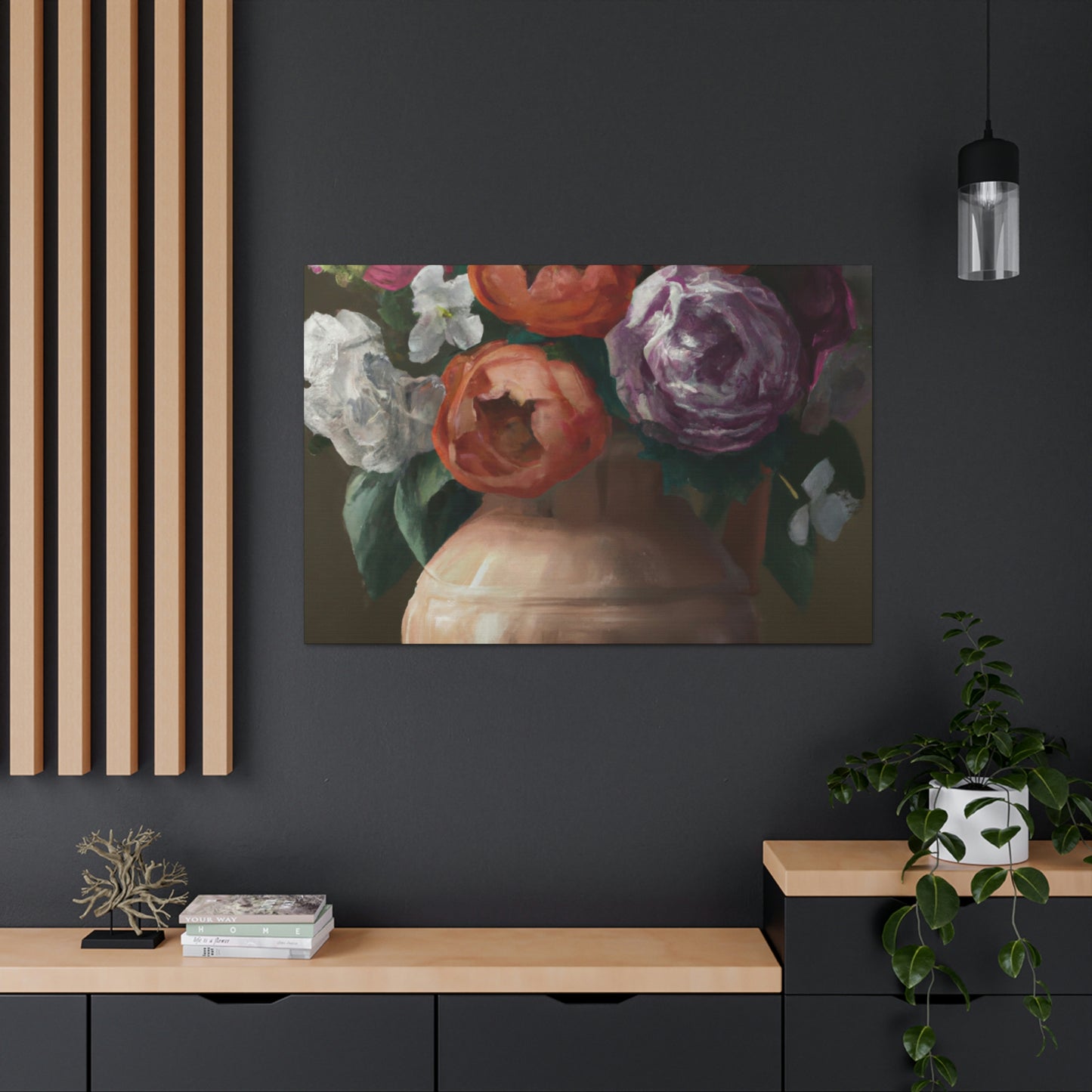 "Fading Floral Finesse" - Canvas