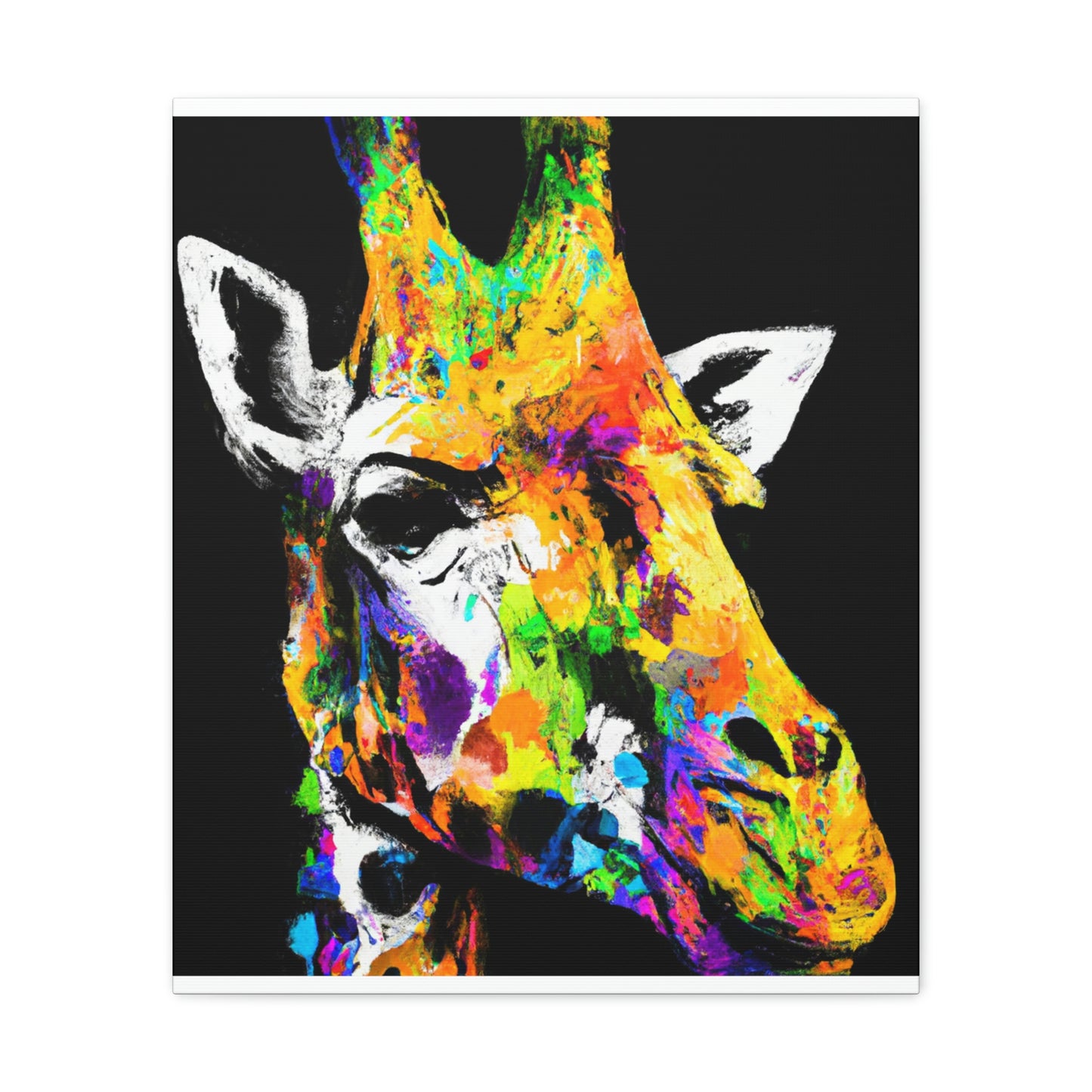 Multi-Hued Giraffe - Canvas