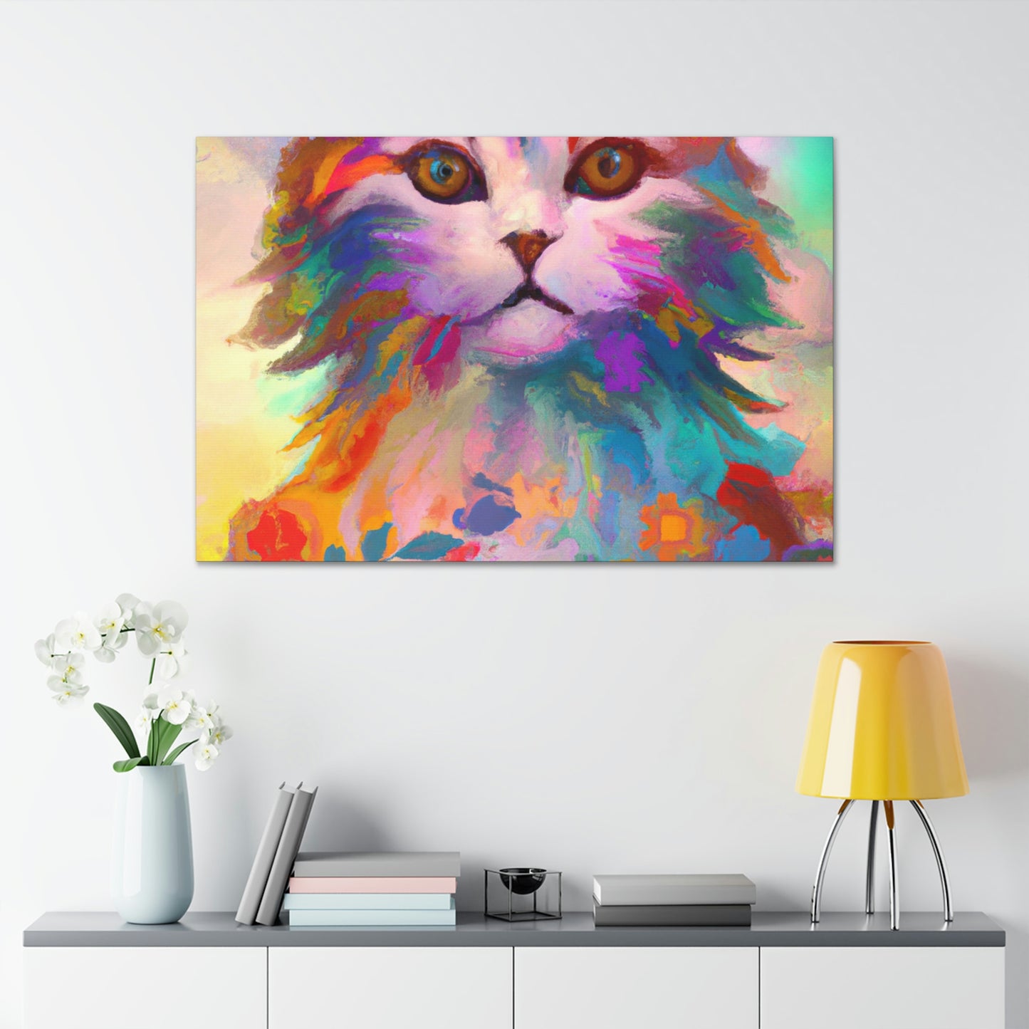 Floral Feline - Canvas