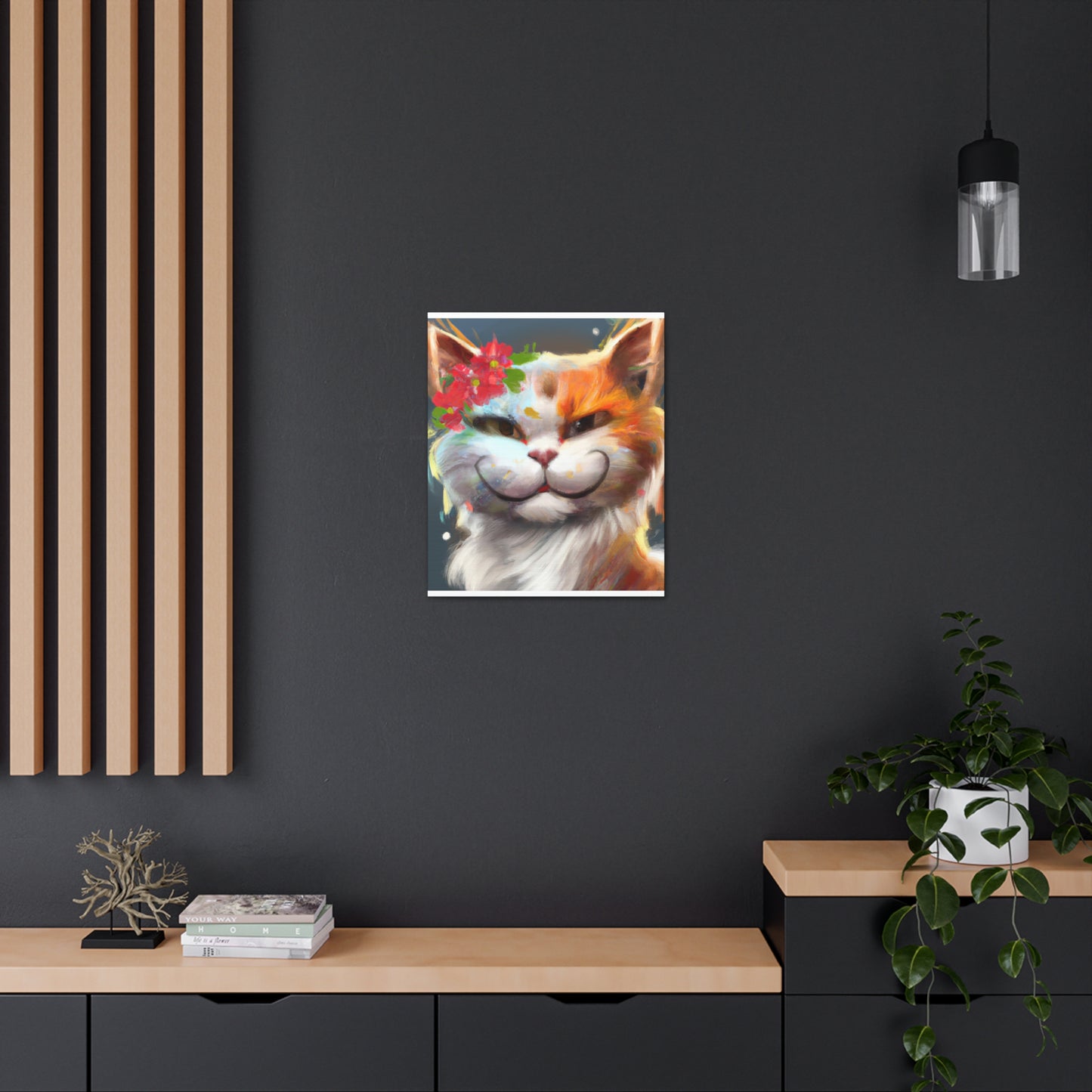 Feline Flora - Canvas