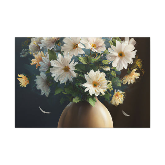 Vase Floral Splendor - Canvas