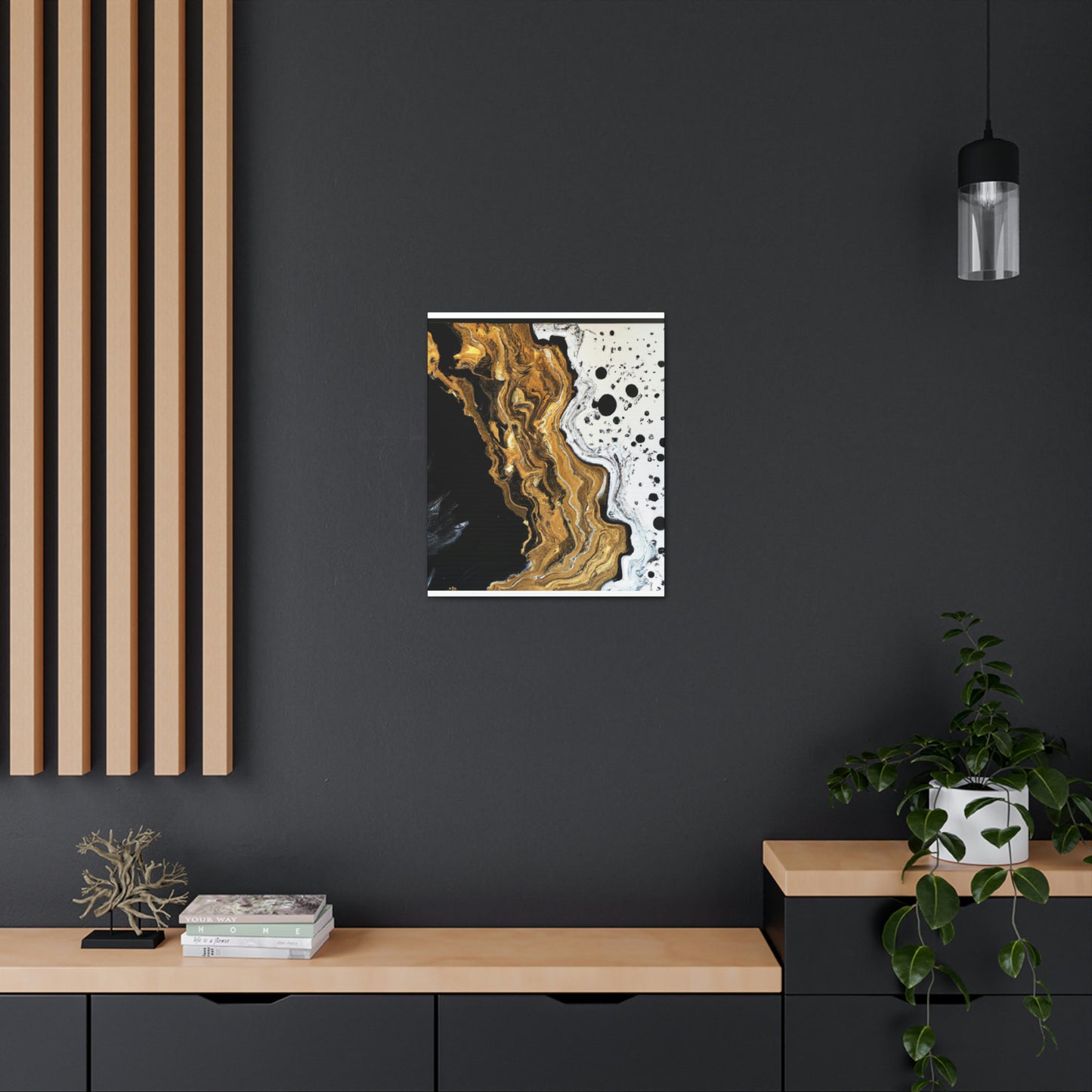 Midnight Gold Glitter - Canvas