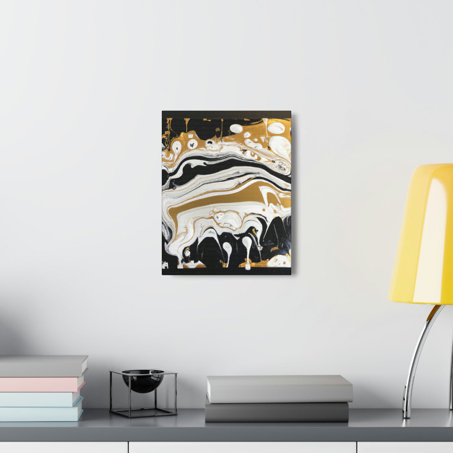 Golden Flux Swirls - Canvas