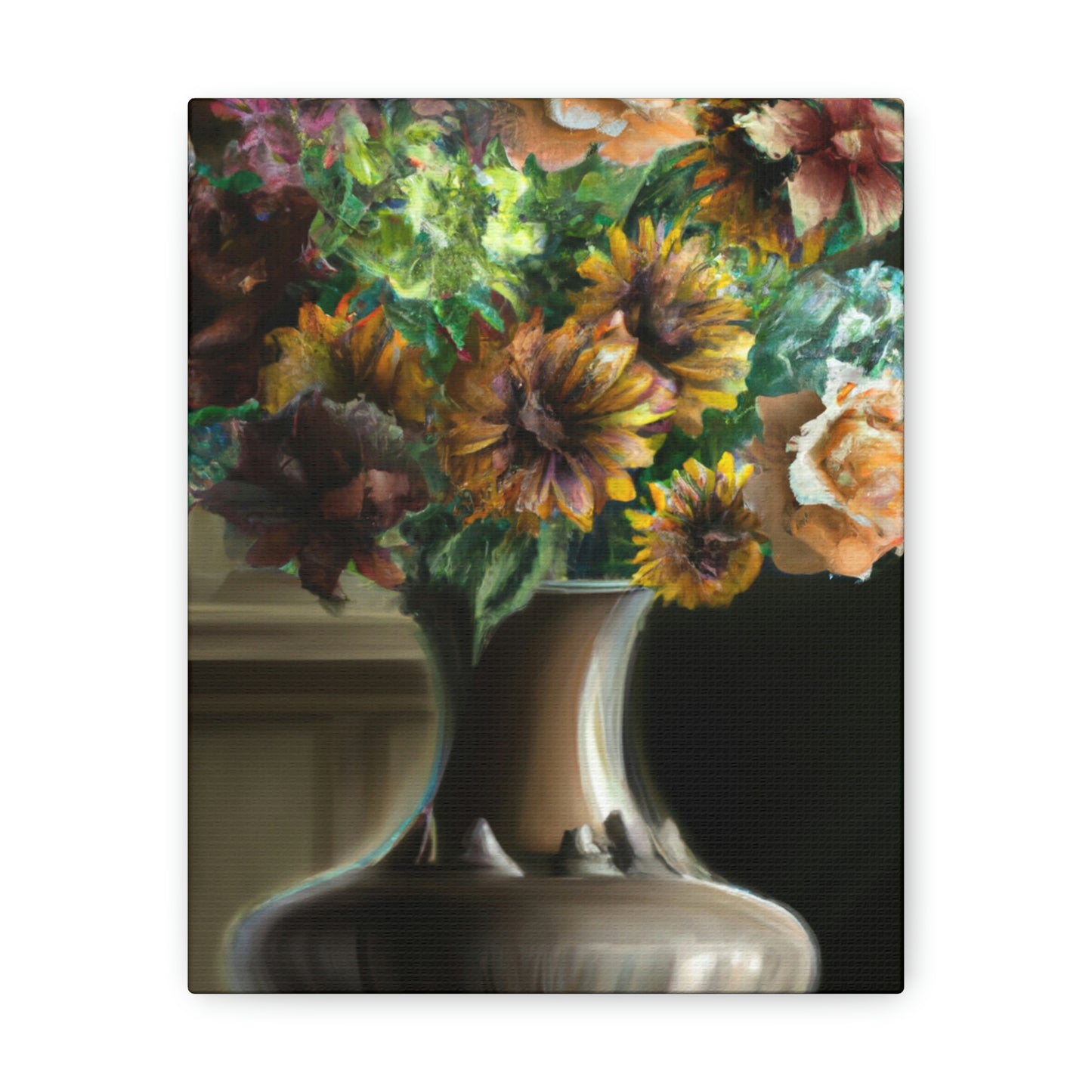 "Delicate Blossoms Vase." - Canvas