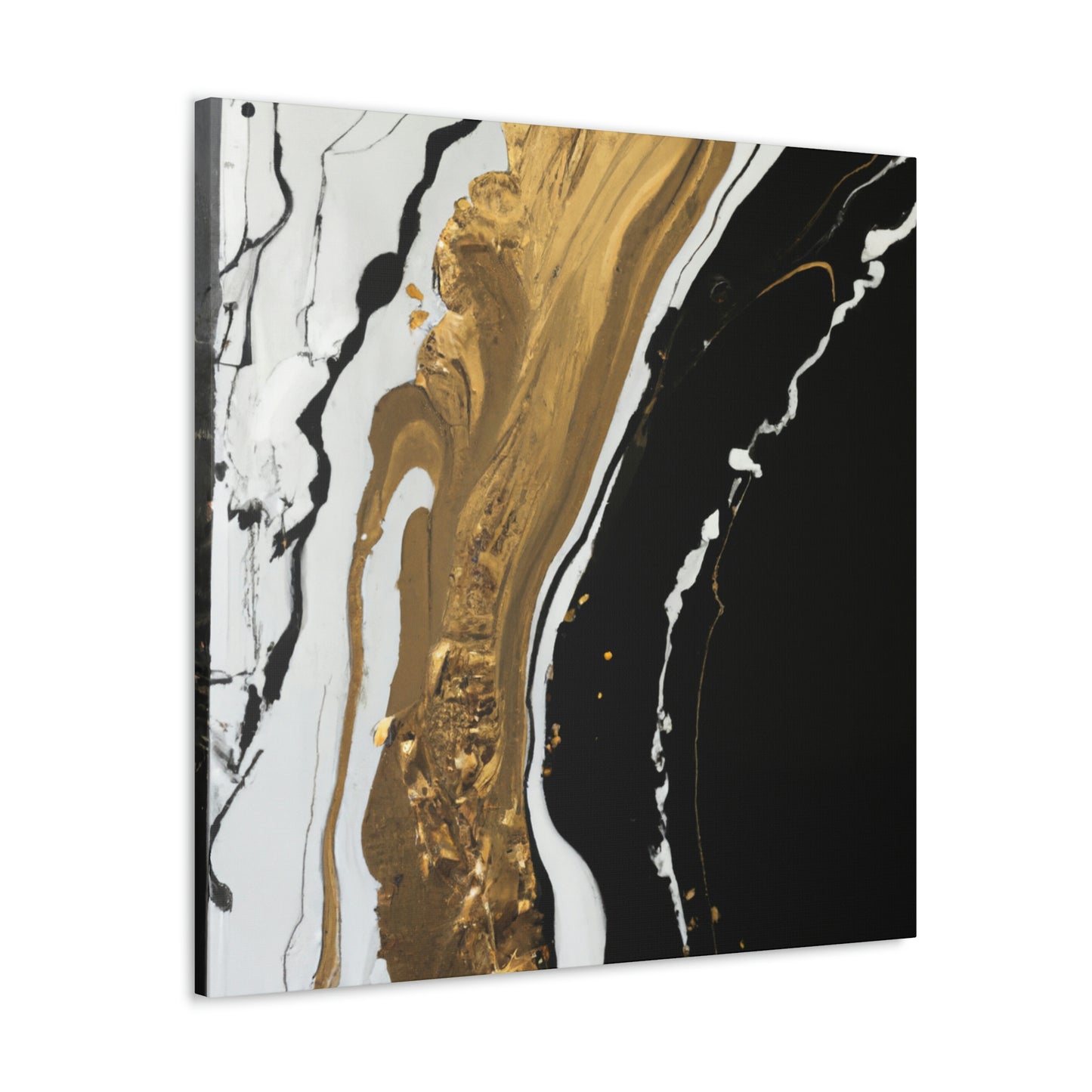 Golden Flow Fusion - Canvas