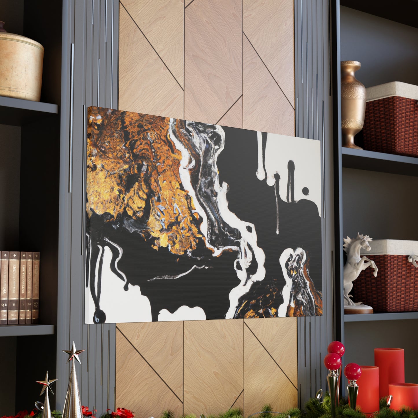 Golden Intricacy Flow. - Canvas